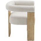 Meridian Furniture Barrel Boucle Fabric Dining Chair - Natural - Dining Chairs