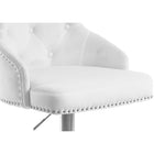 Meridian Furniture Claude Velvet Adjustable Bar | Counter Stool - Chrome - Stools