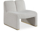 Meridian Furniture Alta Boucle Fabric Accent Chair - Cream - Chairs