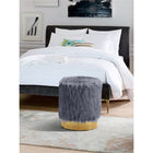 Meridian Furniture Joy Faux Fur Ottoman | Stool - Ottomans