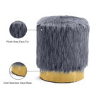 Meridian Furniture Joy Faux Fur Ottoman | Stool - Ottomans