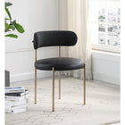 Meridian Furniture Beacon Faux Leather and Boucle Fabric Dining Chair - Dining Chairs