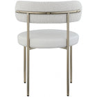 Meridian Furniture Beacon Faux Leather and Boucle Fabric Dining Chair - Dining Chairs