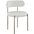 Meridian Furniture Beacon Faux Leather and Boucle Fabric Dining Chair - Dining Chairs