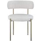 Meridian Furniture Beacon Faux Leather and Boucle Fabric Dining Chair - Dining Chairs