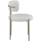 Meridian Furniture Beacon Faux Leather and Boucle Fabric Dining Chair - Dining Chairs