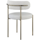 Meridian Furniture Beacon Faux Leather and Boucle Fabric Dining Chair - Dining Chairs