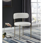 Meridian Furniture Beacon Faux Leather and Boucle Fabric Dining Chair - Dining Chairs