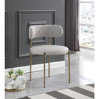 Meridian Furniture Beacon Faux Leather and Boucle Fabric Dining Chair - Dining Chairs