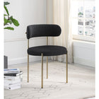 Meridian Furniture Beacon Boucle Fabric Dining Chair - Brushed Brass - Dining Chairs