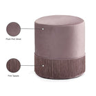 Meridian Furniture Teddy Velvet Ottoman | Stool - Ottomans