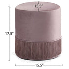 Meridian Furniture Teddy Velvet Ottoman | Stool - Ottomans