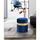 Meridian Furniture Hailey Velvet Ottoman | Stool - Gold - Ottomans