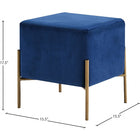 Meridian Furniture Isla Velvet Ottoman | Stool - Ottomans