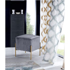 Meridian Furniture Isla Velvet Ottoman | Stool - Ottomans