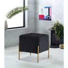 Meridian Furniture Isla Velvet Ottoman | Stool - Ottomans