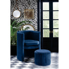 Meridian Furniture Selena Velvet Accent Chair and Ottoman Set - Chairs