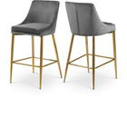 Meridian Furniture Karina Velvet Counter Stool - Gold - Stools