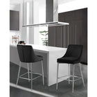 Meridian Furniture Karina Velvet Counter Stool - Chrome - Stools