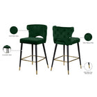 Meridian Furniture Kelly Velvet Counter Stool - Stools