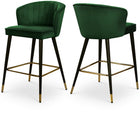 Meridian Furniture Cassie Velvet Counter Stool - Green - Stools