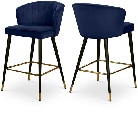 Meridian Furniture Cassie Velvet Counter Stool - Stools