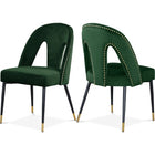 Meridian Furniture Akoya Velvet Dining Chair - Green - Dining Chairs