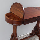 International Caravan Windsor Carved Wood Writing Table with Flip-up Drawers - Other Tables