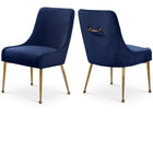 Meridian Furniture Owen Velvet Dining Chair - Navy - Dining Chairs