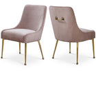 Meridian Furniture Owen Velvet Dining Chair - Pink - Dining Chairs