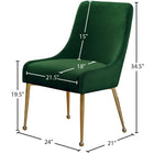 Meridian Furniture Owen Velvet Dining Chair - Dining Chairs