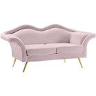 Meridian Furniture Lips Velvet Loveseat - Pink - Loveseats