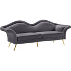 Meridian Furniture Lips Velvet Sofa - Grey - Sofas