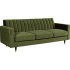 Meridian Furniture Lola Velvet Sofa - Olive Green - Sofas