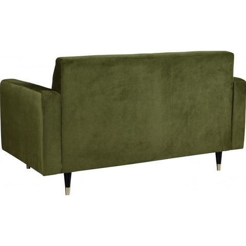Meridian Furniture Lola Velvet Loveseat - Olive Green - Loveseats