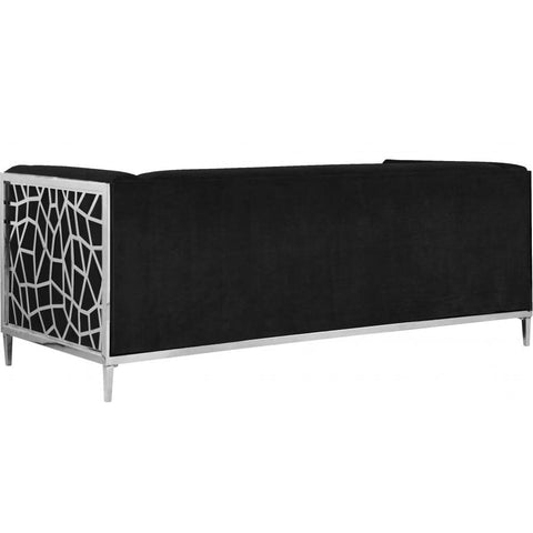 Meridian Furniture Opal Velvet Sofa - Black - Sofas