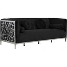 Meridian Furniture Opal Velvet Sofa - Black - Sofas