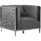 Meridian Furniture Opal Velvet Chair - Grey - Chairs