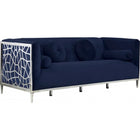 Meridian Furniture Opal Velvet Sofa - Navy - Sofas