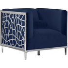 Meridian Furniture Opal Velvet Chair - Navy - Chairs