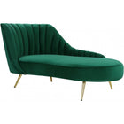 Meridian Furniture Margo Velvet Chaise Lounge - Green - Chaise