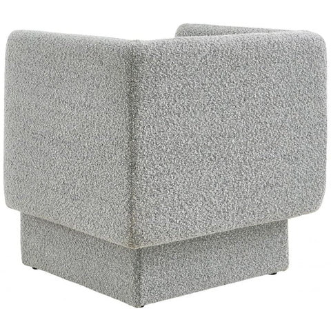 Meridian Furniture Vera Boucle Fabric Accent Chair - Grey - Chairs