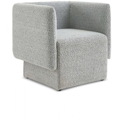 Meridian Furniture Vera Boucle Fabric Accent Chair - Grey - Chairs