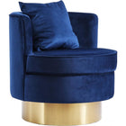Meridian Furniture Kendra Velvet Accent Chair - Navy - Chairs