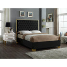 Meridian Furniture Lana Velvet King Bed - Bedroom Beds