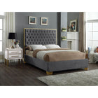 Meridian Furniture Lana Velvet Queen Bed - Bedroom Beds