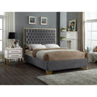 Meridian Furniture Lana Velvet King Bed - Bedroom Beds