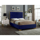 Meridian Furniture Lana Velvet Full Bed - Bedroom Beds