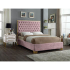 Meridian Furniture Lana Velvet King Bed - Bedroom Beds