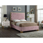 Meridian Furniture Lana Velvet Queen Bed - Bedroom Beds